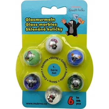 Hračka pro nejmenší Skleněné Kuličky 6 Kusů Krteček (Český Krtek) - Ideální Dárek pro děti