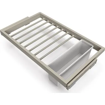 Nábytkové kování Wireli Výsuvný věšák na kalhoty HACK s tl. dovřením, 760-794x434x56 mm, kamenná šedá