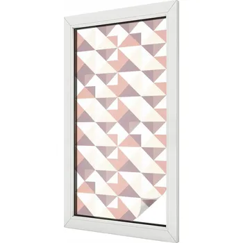 Okenní dekorace Dekorativní mléčná fólie na okno - moderní trojúhelníky 50x100 cm