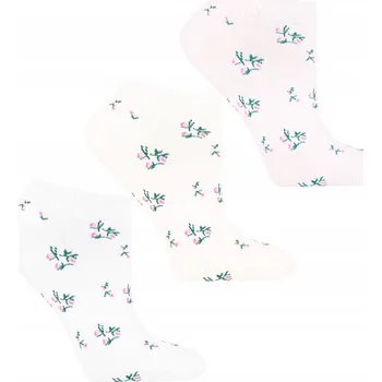 Dámské ponožky Dámské nízké Ponožky MORAJ Kotníkové Ponožky květinovým Ponožky , 3 páry, 35-38