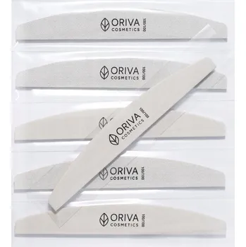 Jednorázové nádobí Pilník na nehty Oriva SLIM ve tvaru půlměsíce (lodička) 100/100 - 50 ks - FÓLIE