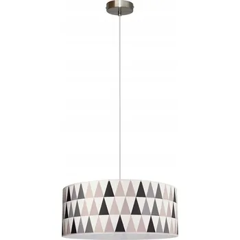 Závěsné svítidlo Triangle 1xE27 Max. 60W Satinovaný kov / Stínidlo z tapety