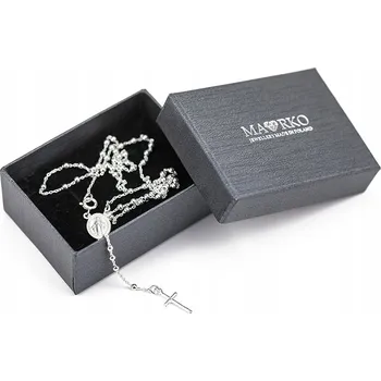 Náhrdelník Stříbrný Růženec Náhrdelník Matka Boží Křížek 925