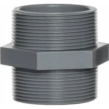 PVC tvarovka - závitová spojka dvojitá 2