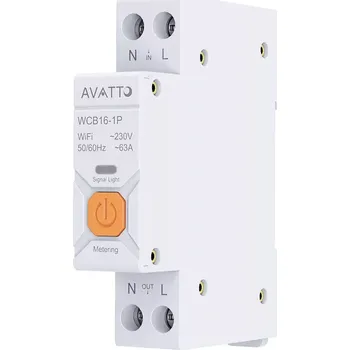 Jistič Chytrý jistič s Wi‑Fi Avatto WCB16-1P s měřením spotřeby