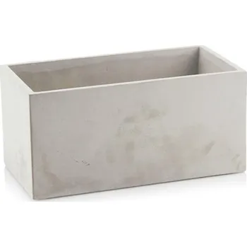 Květináč Květináč keramický šedý Polnix 26 cm x 14 x 12,5 cm