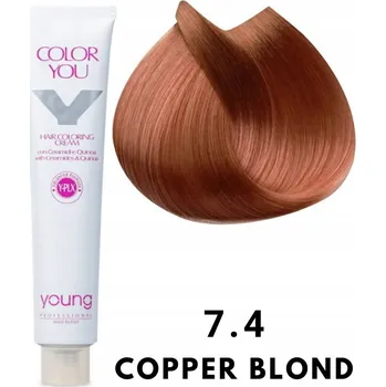Barva na vlasy Young barva na vlasy 7.4 (Měděná blond) 100 ml