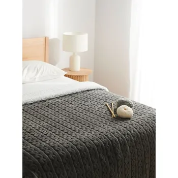 Přehoz na lůžko Sinsay - Přehoz na postel - šedá - 292BG-90X - 292BG-90X-ONE