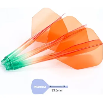 Příslušenství pro šipky Caliburn Letky SUP - No6 - Two Tone - Green & Orange - medium