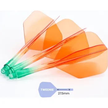 Příslušenství pro šipky Caliburn Letky SUP - No6 - Two Tone - Green & Orange - midi