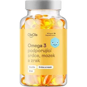 OlaOla Omega 3 podporující srdce, mozek a zrak, 90 kapslí