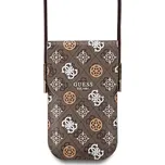 Guess PU 4G Peony Multicolor Taška na Telefon Brown