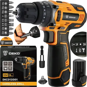 DEKO AKU VRTAČKA /ŠROUBOVÁK 12V DKCD12ID01