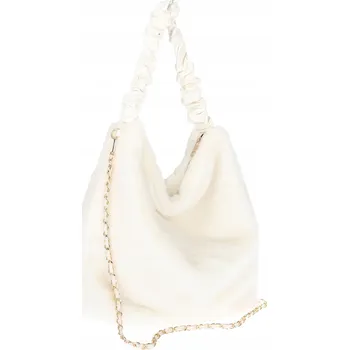 Kabelka Dámská kabelka přes rameno z umělé kožešiny, italský styl XY2503 Bílá