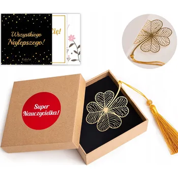 Doplněk ke knize ZÁLOŽKA DO KNIHY JETEL ZLATÁ ZÁLOŽKA JAKO DÁREK PRO ŠTĚSTÍ KailaArt