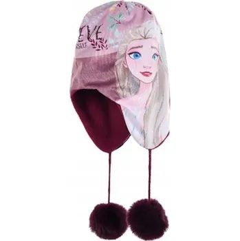Čepice FROZEN ELSA ČEPICE PERUWIANKA dívčí BAMBULE fialová 52 F100E