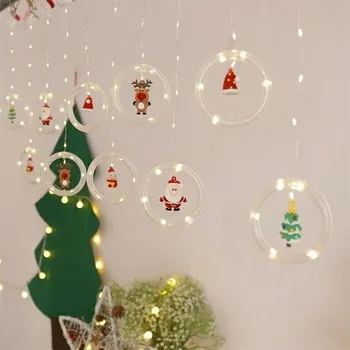 Vánoční dekorace BELINE VÁNOČNÍ LED SVĚTÝLKA SADA 10 KS KULATÉ FIGURKY PRO DEKORACI DOMU