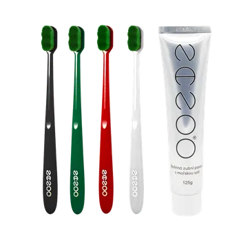 Zubní kartáček 3+1 ZDARMA - GREEN + pasta NANOO