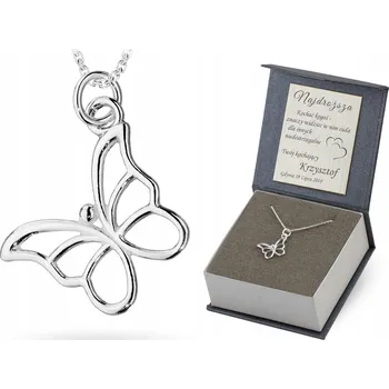 Přívěsek STŘÍBRNÝ Řetízek a Přívěsek ryzost 925 MOTÝL 70cm