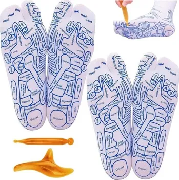 Yimomoyi 2 párové reflexní ponožky chodidel, reflexní ponožky chodidel, akupresurní reflexní