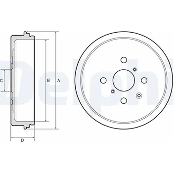 Brzdový buben Brzdový buben DELPHI BF671