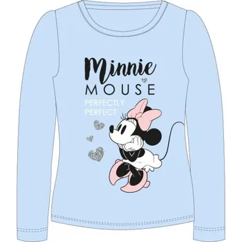 Dívčí tričko EplusM dětské tričko s dlouhým rukávem bavlna modré, velikost 122