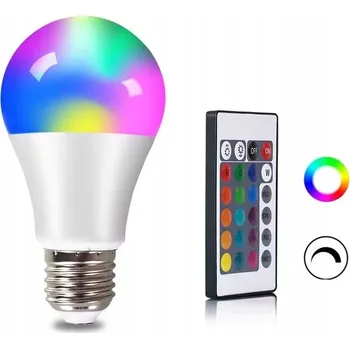 Žárovka LED žárovka RGB E27 s dálkovým ovládáním 9 W