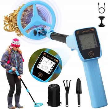 Detektor kovů pro děti sada s LCD displejem a lopatou