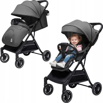 Kočárek Sportovní kočárek Orsetto Aurora šedo-stříbrný skládací 4 kola 6,80 kg