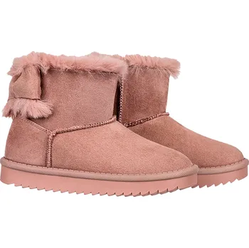 Dívčí zimní obuv KOTNÍKOVÉ BOTY Sněhule Růžové Dívčí MUKLUKY S Mašlí EMU Nazouvací vel. 34