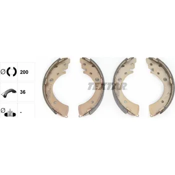 Brzdová čelist Sada brzdových čelistí TEXTAR 91039601