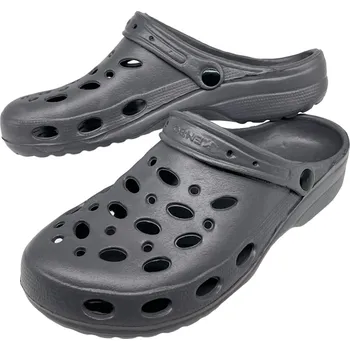 Pánské pantofle Adcz Pánské šedé nadměrné gumové nazouváky Barva: Šedá, Velikost: 43