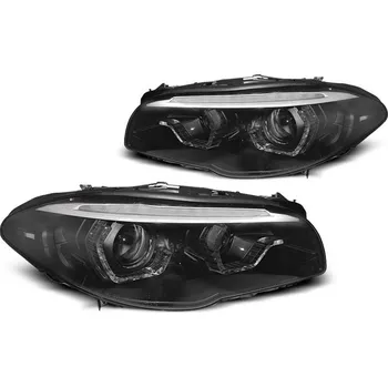 Přední světlomet Přední světla s LED dynamickým blinkrem, 3D LED Angel Eyes DRL BMW 5 F10/F11 xenon 10-15 černá