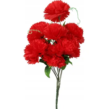 umělá květina Červená Kytice Umělých Karafiátů 40cm ARANŽMÁ VĚTVIČKA DO VÁZY