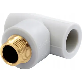 Fitinka T-ROZDĚLOVAČ PP-R ZÁVIT VNĚJŠÍ ZÁVIT 25x3/4 POLYPROPYLENOVÝ SVAŘOVACÍ PRAWTECH