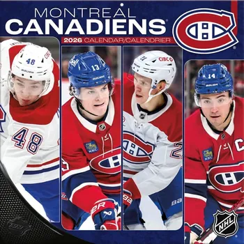 Kalendář JF Turner Kalendář Montreal Canadiens NHL 2026 Wall Calendar