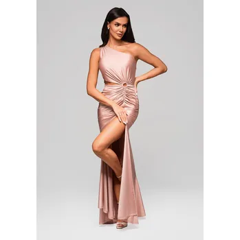 Dámské šaty Larica Společenské šaty LA-OM-DLR222 Barva: Růžová, Velikost: S