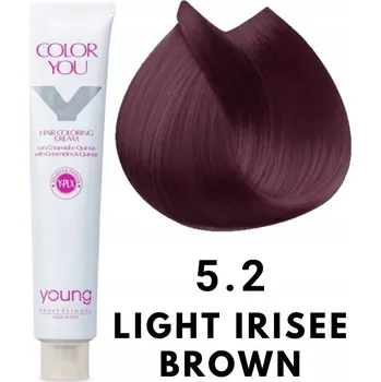 Barva na vlasy Young barva na vlasy 5.2 (Světlý irisový kaštan) 100 ml