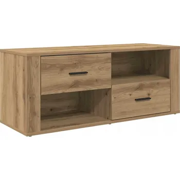 Televizní stolek Televizní skříň se zásuvkou Artisanový dub 100 x 35 x 40 cm