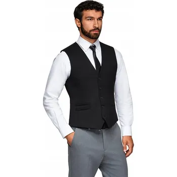 Pánská vesta Ombre pánská vesta elegantní společenská s výstřihem do V, velikost M