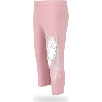 Dívčí oblečení Dívčí 3/4 legíny, světle růžové s aplikací s koněm, Tup Tup, vel. 98