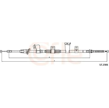 Auto-moto Lanovod parkovací brzdy COFLE 17.2301