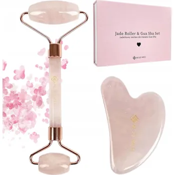 Acus Med Gua Sha jadeitová sada na masáž růžová
