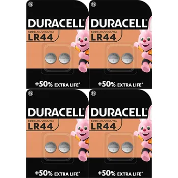Článková baterie Baterie Duracell LR44 alkalické knoflíkové, sada 8 ks