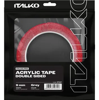 OBOUSTRANNÁ MONTÁŽNÍ AKRYLOVÁ PÁSKA SILNÁ ŠEDÁ 9mm/5m ITALKO