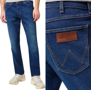 Pánské džíny Wrangler Greensboro pánské džíny rovného střihu velikost 46/34