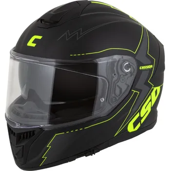 Helma na motorku Cassida Moto přilba Integral GT 2.1 Flash černá matná/žlutá fluo/tmavě šedá 3XL (65-66)