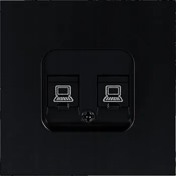 Elektrická zásuvka Internetová zásuvka nástěnná Viplast černá