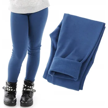 Dívčí legíny LAEMI dětské legíny dlouhé zateplené bavlna modré velikost 104