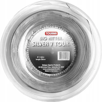 Struna na výplet tenisové rakety Tenisový výplet Tourna Big Hitter 1,25 mm / 12 m stříbrný